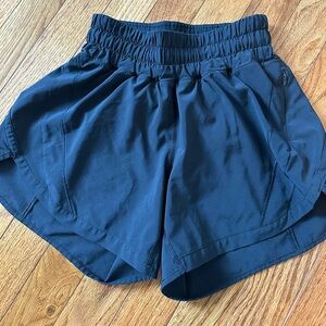 black lululemon track that HR shorts